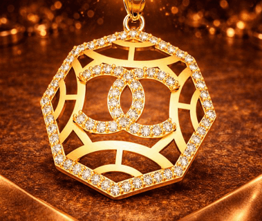 14K CC Pendant
