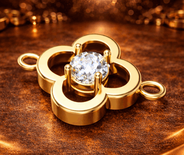 14K Clove Setting Pendant