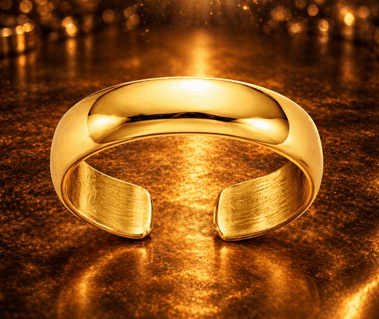 14K Half Round Toe Ring