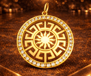 14K Sun Pendant