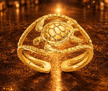 14K Tortoise Toe Ring