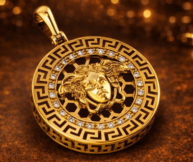 14K Versa Face Pendant
