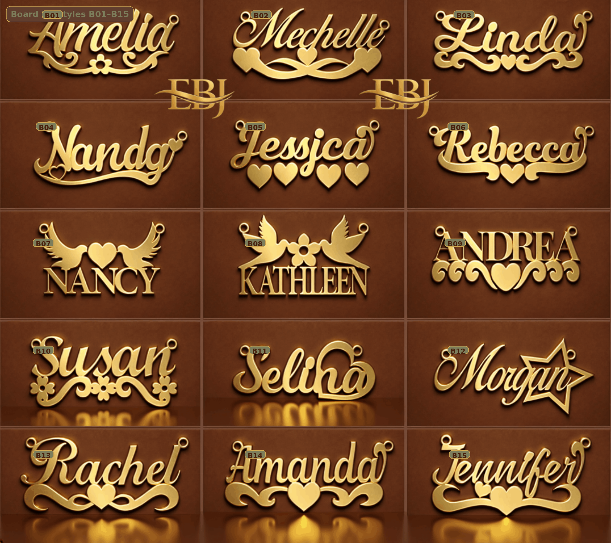 Board B style reference